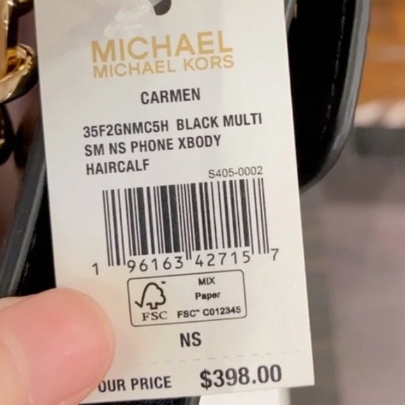 Michael Kors Carmen Leopard Print Logo Small Phone Case Xbody Bag BLACK … - Picture 15 of 15